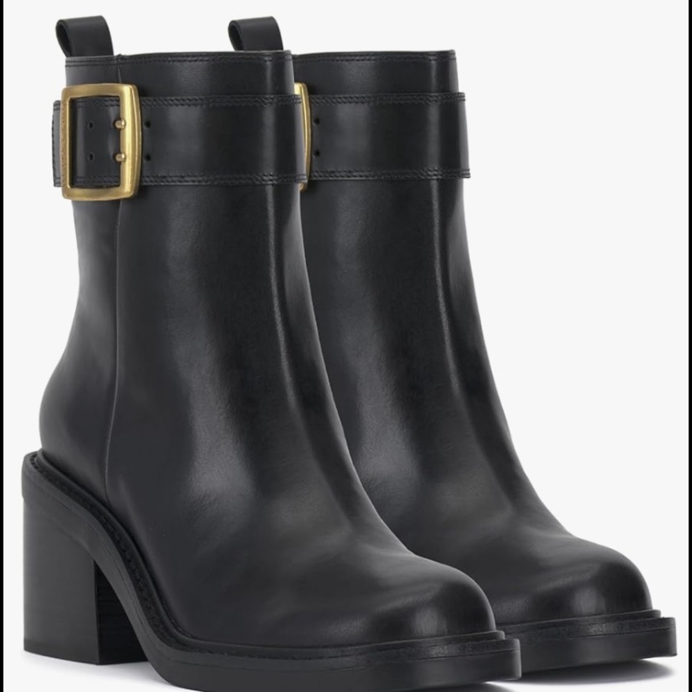 NWOT Vince Camuto Women's Bembonie Stacked Heel Bootie Ankle Boot Sz 7